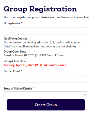 Group Registration Form