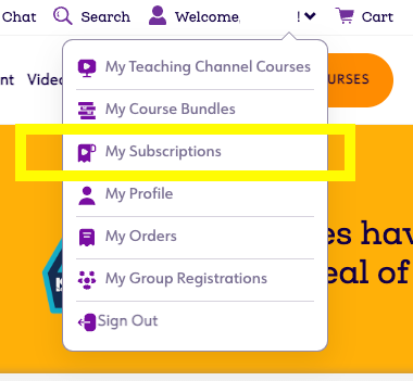 My Subscriptions