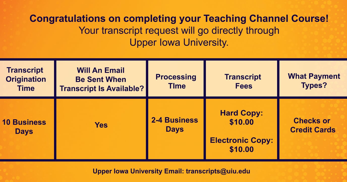 How do I access my transcript from Upper Iowa University?